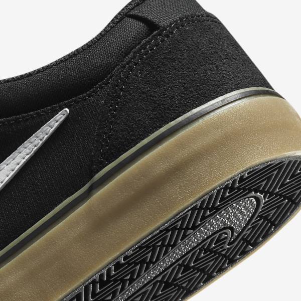 Nike SB Chron 2 Moški Skate Čevlji Črna / Svetloba Rjav / Bela | NK468QMS