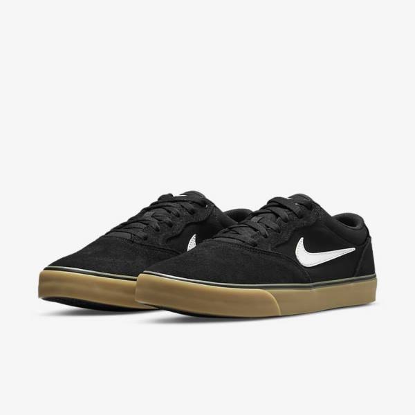 Nike SB Chron 2 Ženske Skate Čevlji Črna / Svetloba Rjav / Bela | NK610VFI