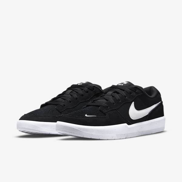 Nike SB Force 58 Moški Skate Čevlji Črna / Bela | NK064IET