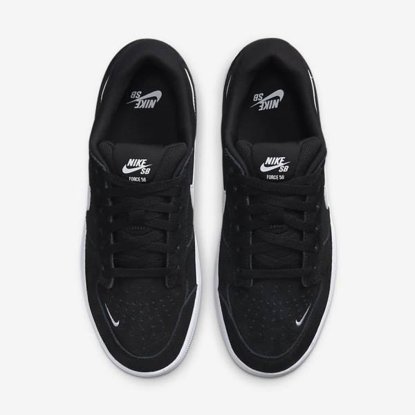 Nike SB Force 58 Ženske Skate Čevlji Črna / Bela | NK954ABX