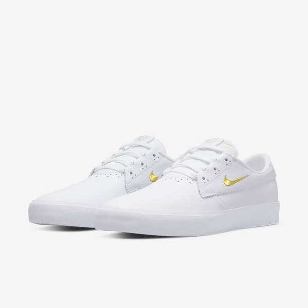 Nike SB Shane PRM Moški Skate Čevlji Bela / Kovinski Zlato | NK650TGV