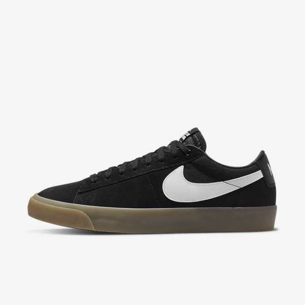 Nike SB Zoom Blazer Low Pro GT Moški Skate Čevlji Črna / Bela | NK274YUK