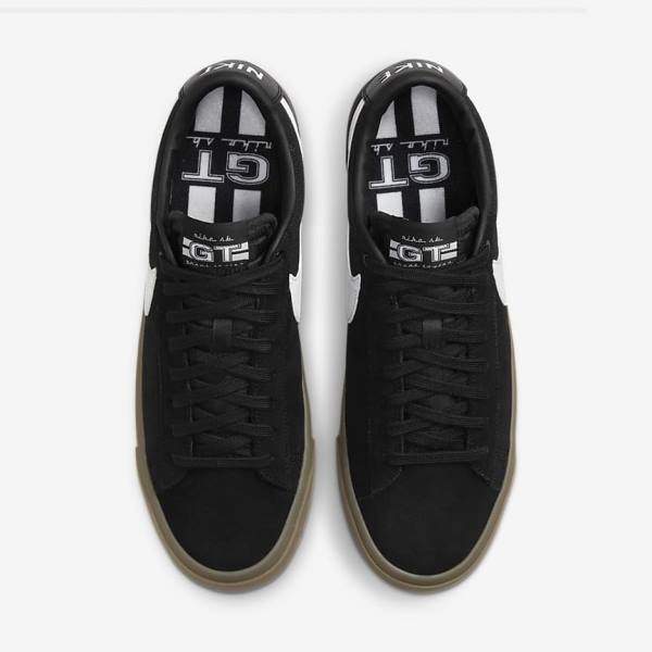 Nike SB Zoom Blazer Low Pro GT Ženske Skate Čevlji Črna / Bela | NK816WDC