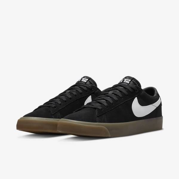 Nike SB Zoom Blazer Low Pro GT Ženske Skate Čevlji Črna / Bela | NK816WDC