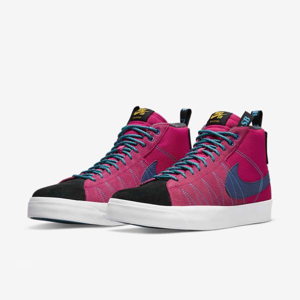 Nike SB Zoom Blazer Mid Premium Moški Skate Čevlji Kraljevsko Modra | NK718ZMH