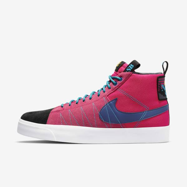 Nike SB Zoom Blazer Mid Premium Moški Skate Čevlji Kraljevsko Modra | NK718ZMH