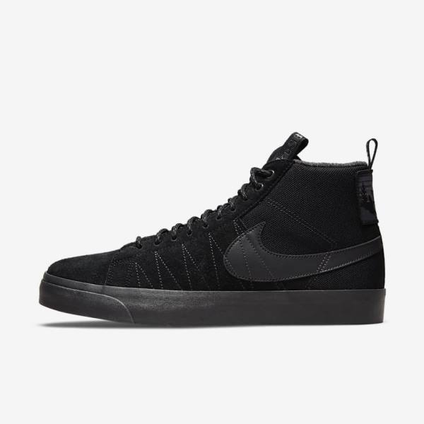 Nike SB Zoom Blazer Mid Premium Moški Superge Črna / Temno Siva | NK208QHR