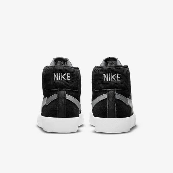 Nike SB Zoom Blazer Mid Premium Ženske Skate Čevlji Črna / Siva / Bela | NK017DOS