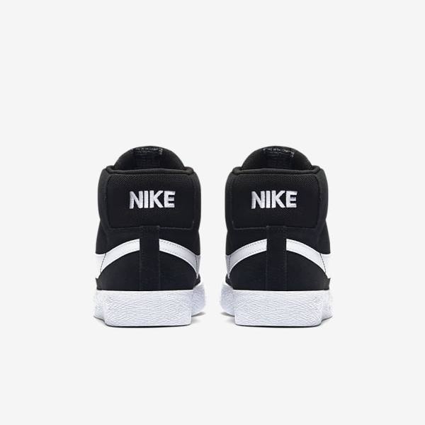 Nike SB Zoom Blazer Mid Ženske Skate Čevlji Črna / Bela | NK584VMB