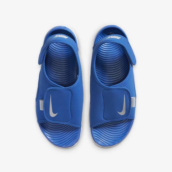 Nike Sunray Adjust 5 V2 Younger and Older Otroci Sandali Kraljevsko Modra | NK570KSW