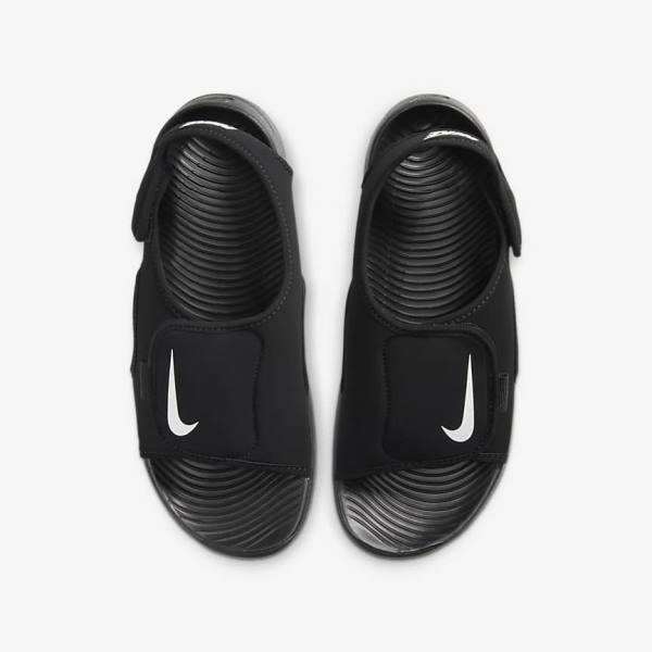 Nike Sunray Adjust 5 V2 Younger and Older Otroci Sandali Črna / Bela | NK893AOU