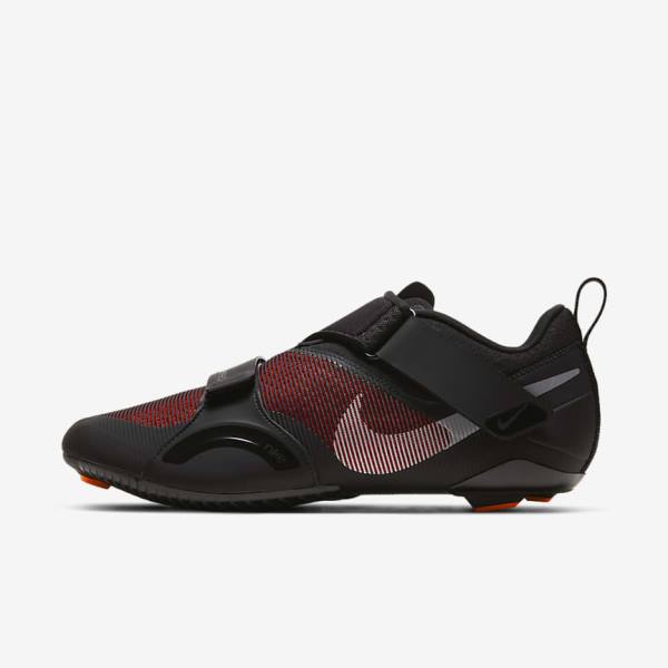 Nike SuperRep Cycle Indoor Cycling Moški Športni Copati Črna / Rdeča / Kovinski Srebrna | NK913IYP