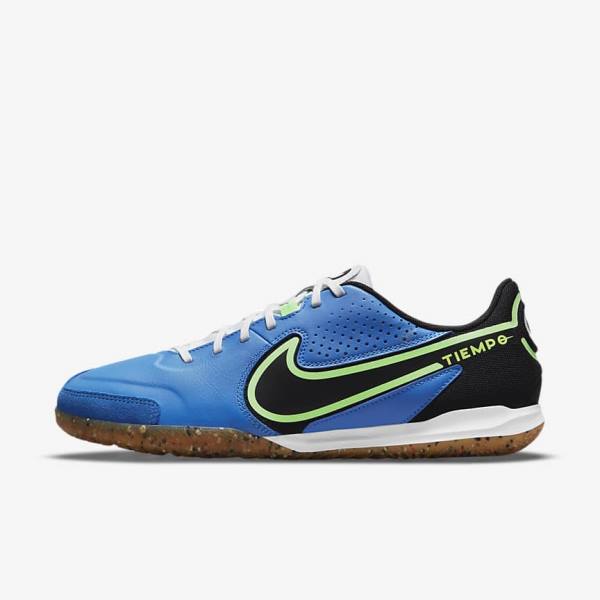 Nike Tiempo Legend 9 Academy IC Indoor-Court Ženske Nogometni Čevlji Svetloba Modra / Svetloba Zelena / Rjav / Črna | NK503WIS