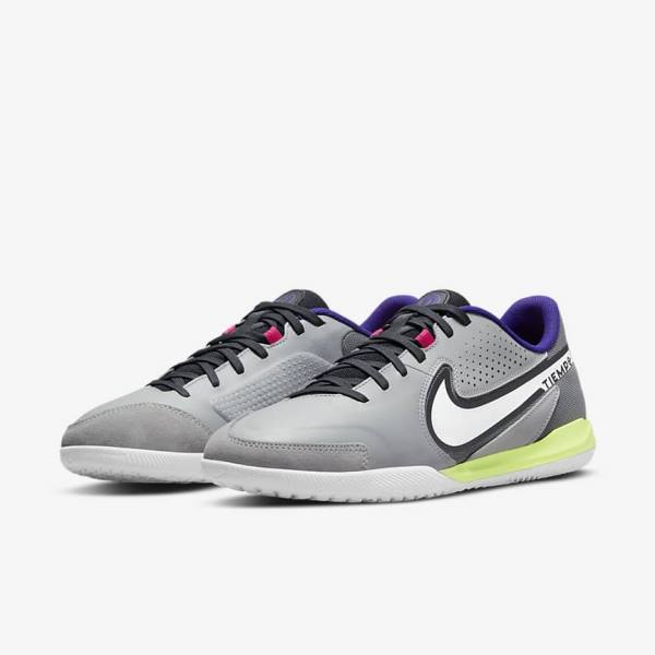 Nike Tiempo Legend 9 Academy IC Indoor-Court Ženske Nogometni Čevlji Svetloba Siva / Bela | NK897LWF