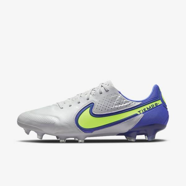 Nike Tiempo Legend 9 Elite FG Firm-Ground Ženske Nogometni Čevlji Siva / Modra | NK103TLF