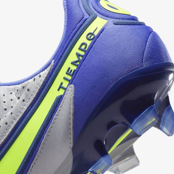 Nike Tiempo Legend 9 Elite FG Firm-Ground Moški Nogometni Čevlji Siva / Modra | NK863NXO