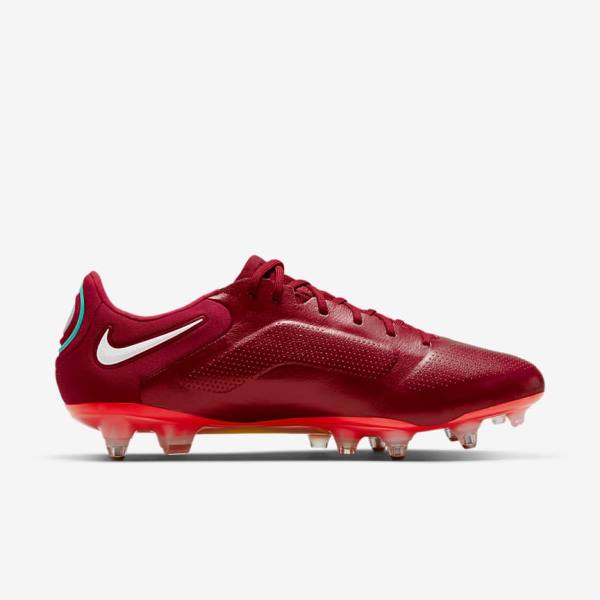 Nike Tiempo Legend 9 Elite SG-Pro AC Soft-Ground Ženske Nogometni Čevlji Rdeča / Svetloba Rdeča / Bela | NK106ZSX