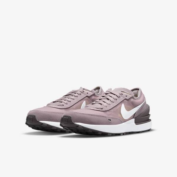 Nike Waffle One Older Otroci Superge Roza / Svetloba Vijolična / Bela | NK629SBI