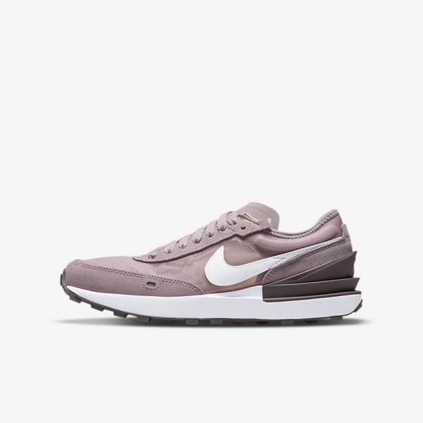 Nike Waffle One Older Otroci Superge Roza / Svetloba Vijolična / Bela | NK629SBI