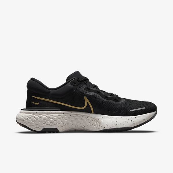 Nike ZoomX Invincible Run Flyknit Road Moški Tekaški Čevlji Črna / Kovinski Zlato | NK608FAQ