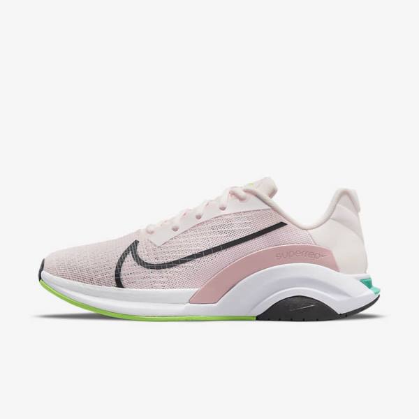 Nike ZoomX SuperRep Surge Endurance Class Ženske Športni Copati Svetloba Roza / Zelena / Črna | NK497JRL