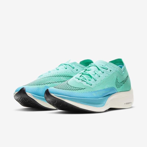 Nike ZoomX Vaporfly Next% 2 Road Racing Ženske Tekaški Čevlji Bela / Kovinski Srebrna / Črna | NK437JQV