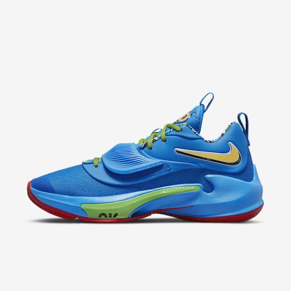 Nike Zoom Freak 3 Moški Košarkaški Copati Modra / Bela / Rdeča / Črna | NK470ZSH