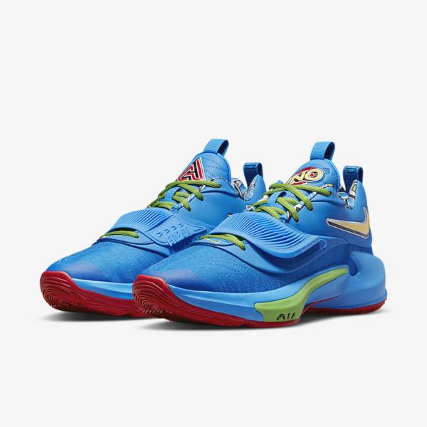 Nike Zoom Freak 3 Ženske Košarkaški Copati Modra / Bela / Rdeča / Črna | NK638XPU