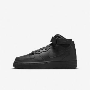 Nike Air Force 1 Mid LE Older Otroci Superge Črna | NK267FYD