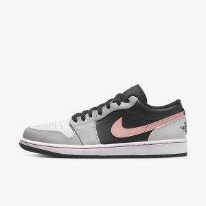 Nike Air Jordan 1 Low Moški Jordan Čevlji Črna / Siva / Bela / Koral | NK206KBV