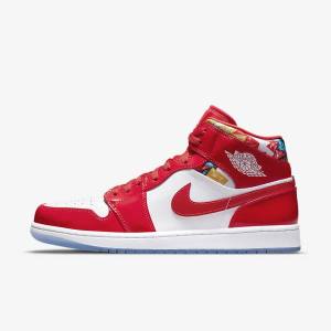 Nike Air Jordan 1 Mid SE Moški Jordan Čevlji Rdeča / Mornarica / Bela | NK254HUB