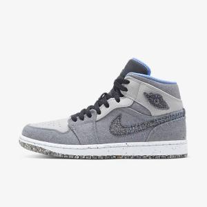 Nike Air Jordan 1 Mid SE Moški Jordan Čevlji Siva / Črna / Modra | NK714BHW