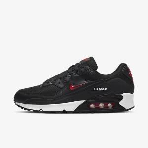 Nike Air Max 90 Moški Superge Črna / Bela / Rdeča | NK673BSM