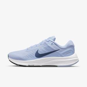 Nike Air Zoom Structure 24 Road Ženske Tekaški Čevlji Svetloba Modra / Bela / Mornarica / Mornarica | NK512XPY