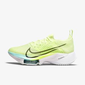 Nike Air Zoom Tempo NEXT% Road Ženske Tekaški Čevlji Bela / Zelena / Turkizna / Turkizna | NK046OZL