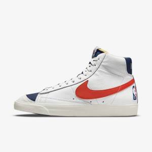 Nike Blazer Mid 77 EMB Moški Superge Bela / Modra / Oranžna | NK509EGK