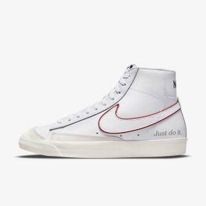 Nike Blazer Mid 77 Moški Superge Bela / Zelena / Kovinski Srebrna / Rdeča | NK237VEX