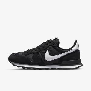 Nike Internationalist Ženske Superge Črna / Temno Siva / Bela | NK385TOF