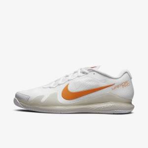 Nike NikeCourt Air Zoom Vapor Pro Hard-Court Ženske Tenis Copati Bela / Svetloba Bež / Modra | NK657OCL