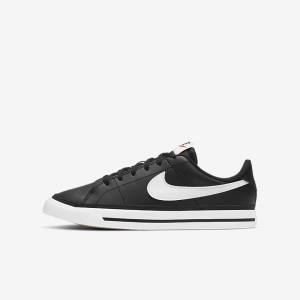 Nike NikeCourt Legacy Older Otroci Superge Črna / Svetloba Rjav / Bela | NK034BJS