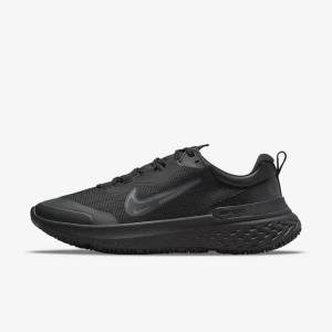 Nike React Miler 2 Shield Weatherised Road Moški Tekaški Čevlji Črna / Temno Siva / Črna | NK915CHS