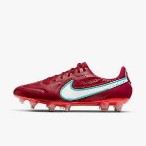 Nike Tiempo Legend 9 Elite SG-Pro AC Soft-Ground Moški Nogometni Čevlji Rdeča / Svetloba Rdeča / Bela | NK723FVH