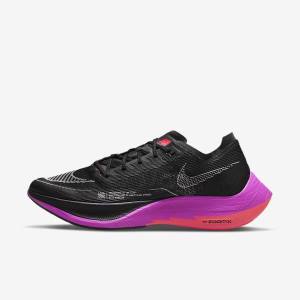 Nike ZoomX Vaporfly Next% 2 Road Racing Moški Tekaški Čevlji Črna / Vijolična / Siva / Rdeča | NK297IRY